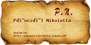Pánczél Nikoletta névjegykártya
